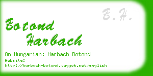 botond harbach business card
